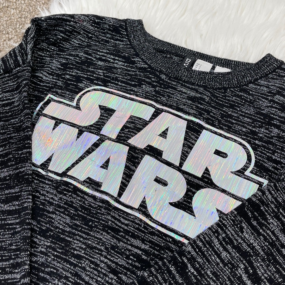 H&M Glittery Star Wars Sweater Woman Size S
